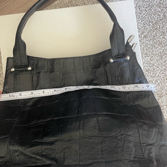 Mattioli Leather Black Reptile Handbag - Picture 16 of 16